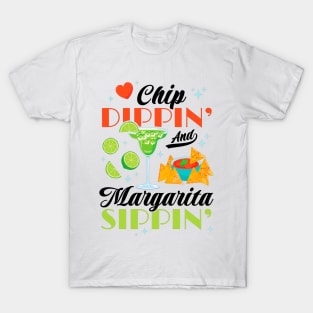 Chip Dippin' And Margarita Sippin' Funny Cinco de Mayo Men T-Shirt